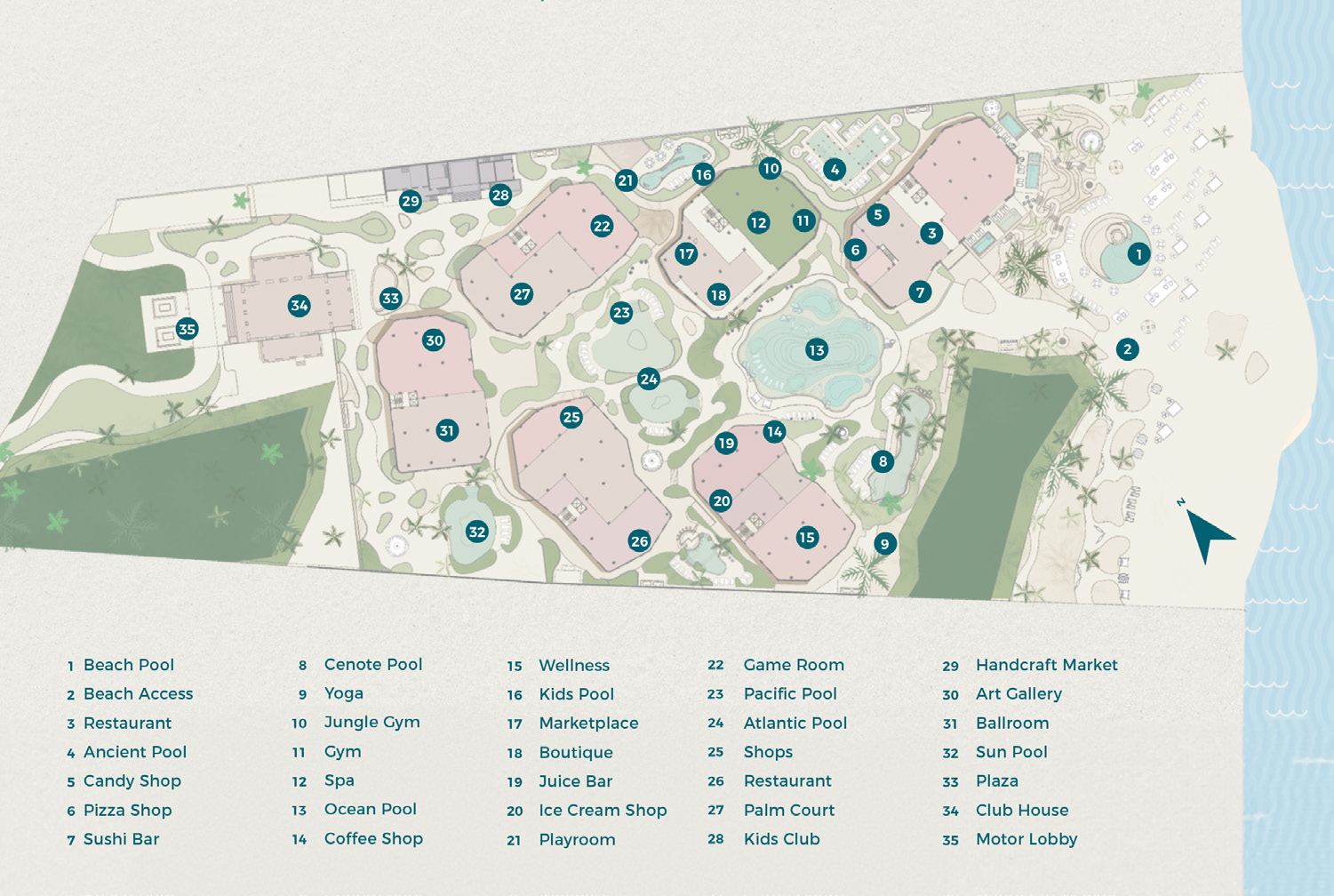 Mapa Costa Beach Club