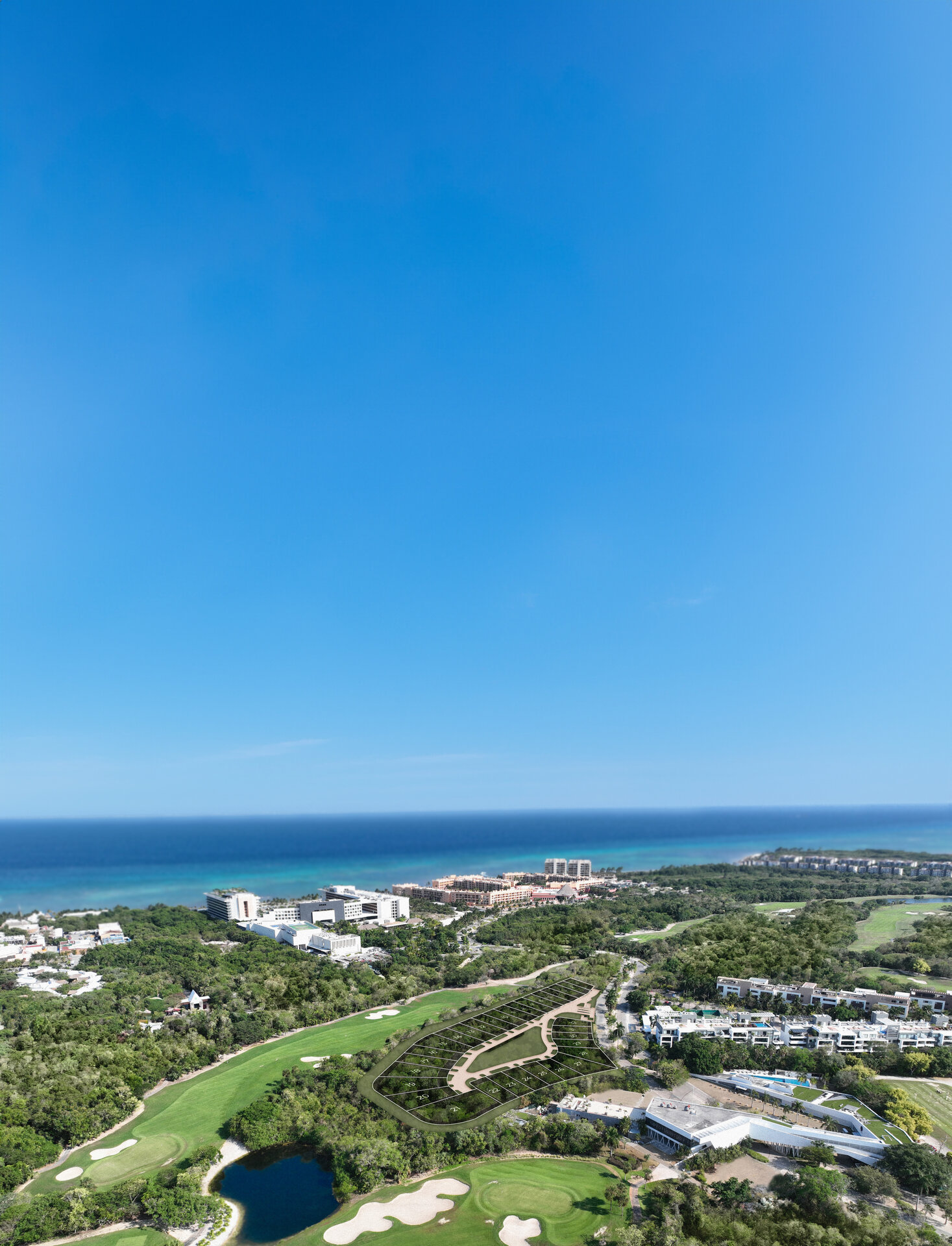 Vista aérea lotes El Amate con mar