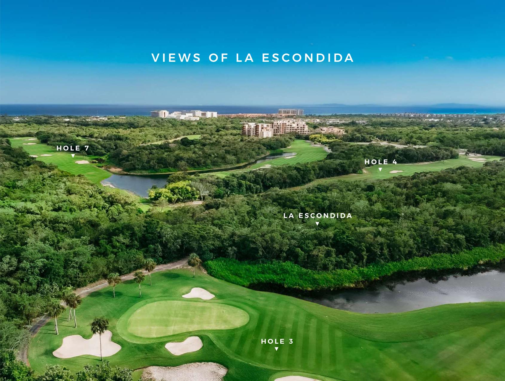 Vistas aéreas La Escondida desde el campo de golf