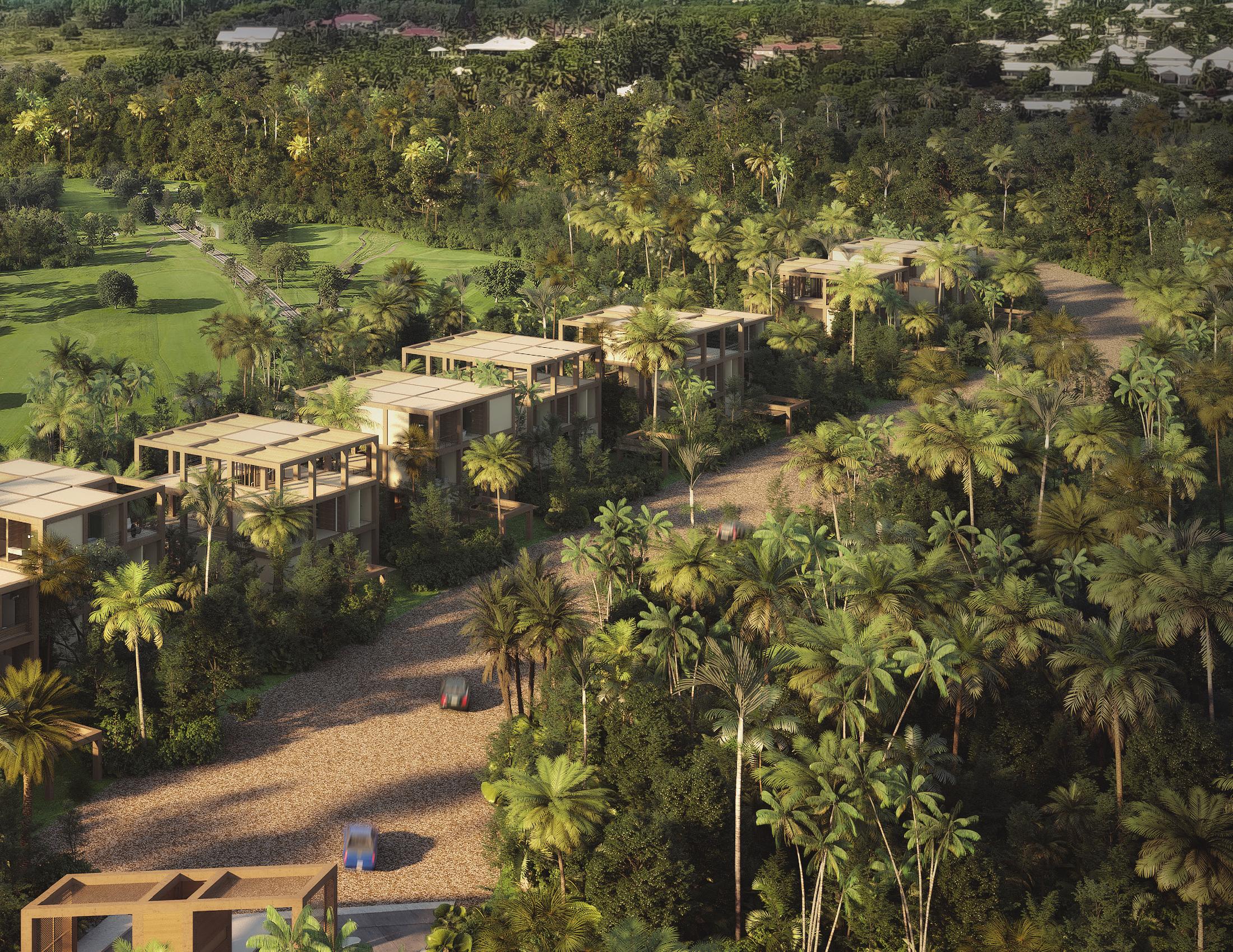 Vista aérea comunidad Palm Villas