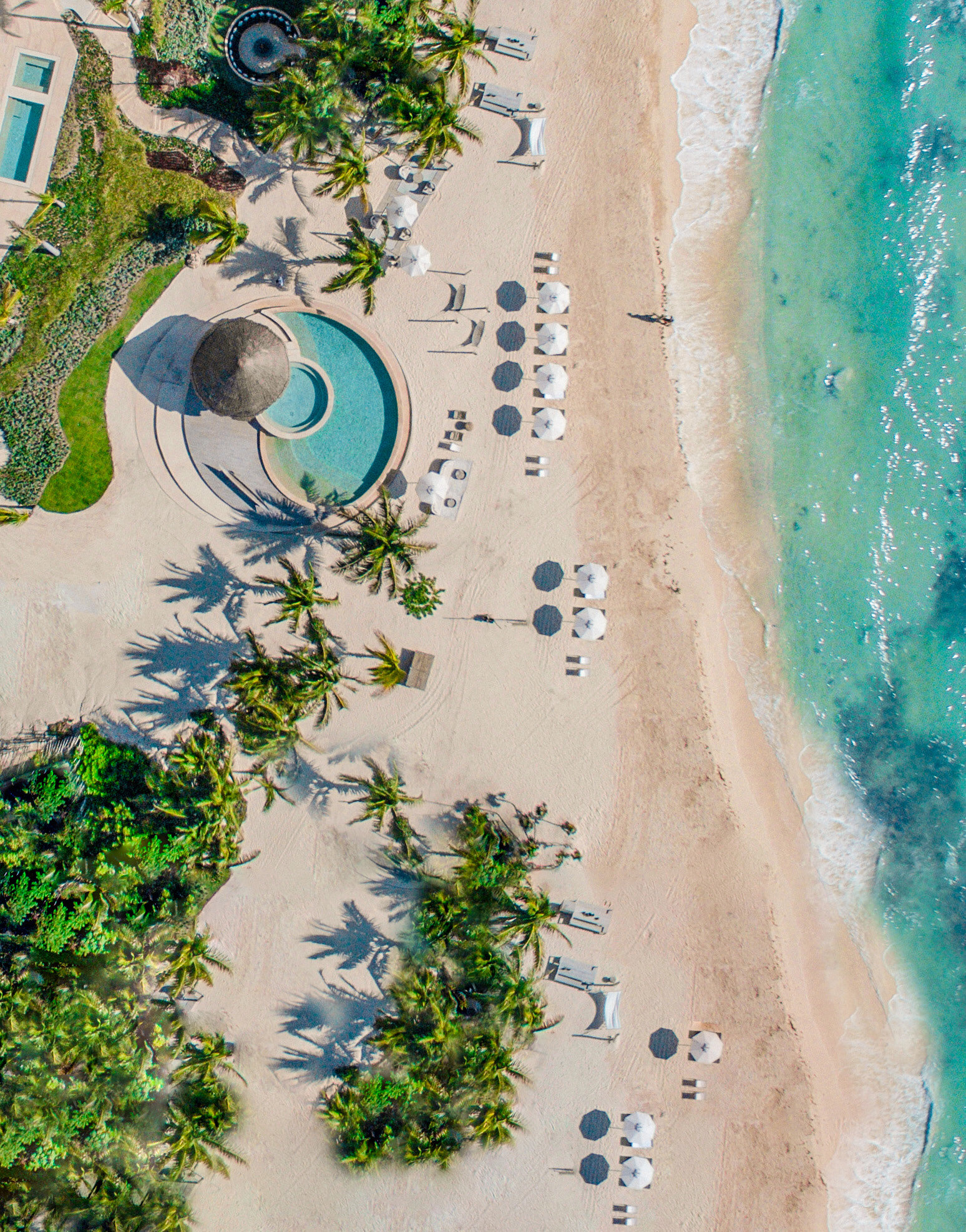 Playa del Carmen vista aérea playa turquesa